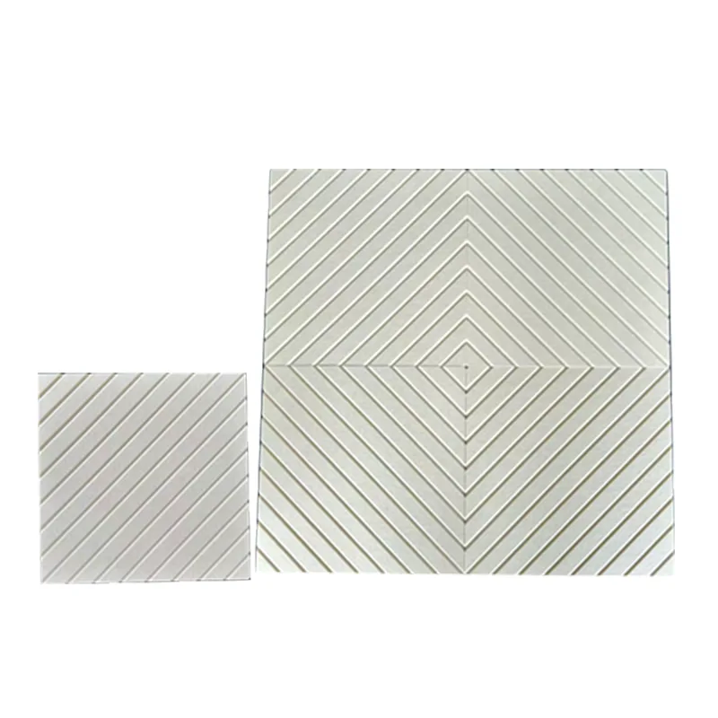 แผงอคูสติก PET Felt V-cut สีเบจ